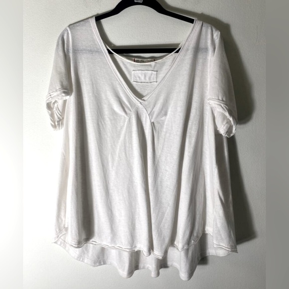 Free people oversized medium top white we the free boho chic indie core - Picture 2 of 4